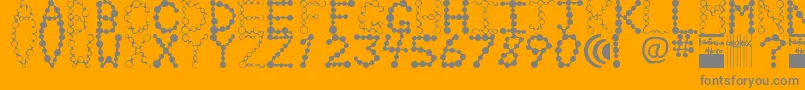 Chlorix Font – Gray Fonts on Orange Background
