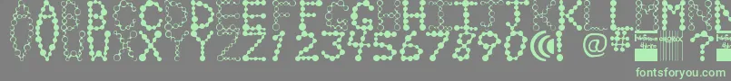 Czcionka Chlorix – zielone czcionki na szarym tle