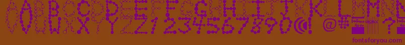 Chlorix Font – Purple Fonts on Brown Background