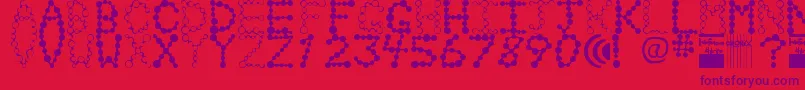 Chlorix Font – Purple Fonts on Red Background
