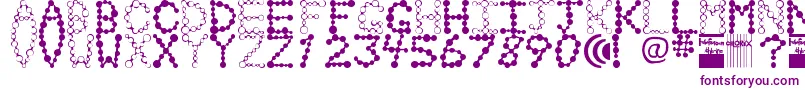 Police Chlorix – polices violettes sur fond blanc
