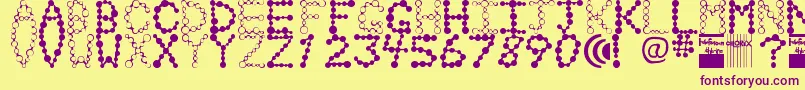 Chlorix Font – Purple Fonts on Yellow Background
