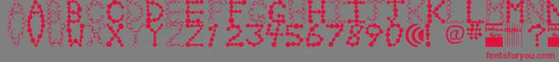 Chlorix Font – Red Fonts on Gray Background