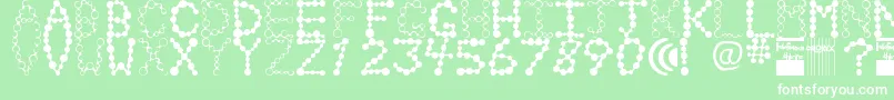 Chlorix Font – White Fonts on Green Background