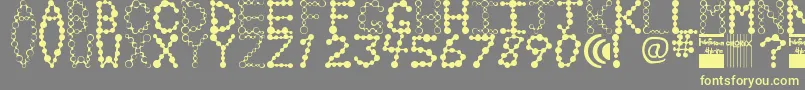 Chlorix Font – Yellow Fonts on Gray Background