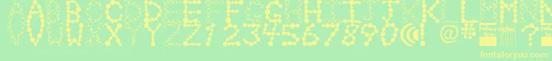 Chlorix Font – Yellow Fonts on Green Background