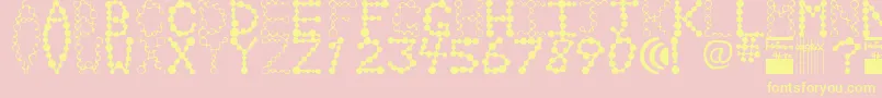 Czcionka Chlorix – żółte czcionki na różowym tle