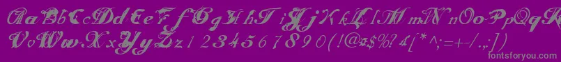 Scripteriatoid Font – Gray Fonts on Purple Background