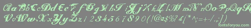 Scripteriatoid Font – Green Fonts on Gray Background