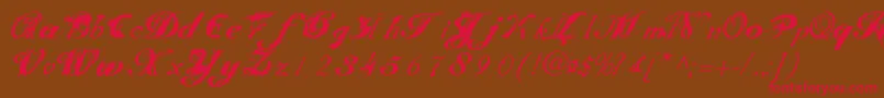 fuente Scripteriatoid – Fuentes Rojas Sobre Fondo Marrón