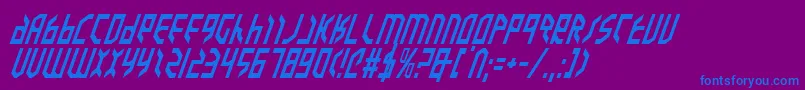 Czcionka Valkyriei – niebieskie czcionki na fioletowym tle