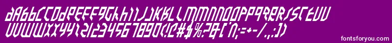 Valkyriei-Schriftart – Weiße Schriften auf violettem Hintergrund