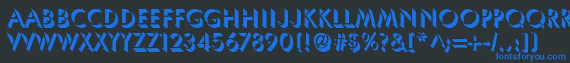 UsambaraRegularDb Font – Blue Fonts on Black Background