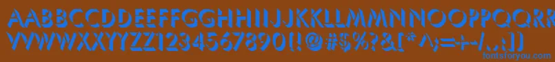 UsambaraRegularDb Font – Blue Fonts on Brown Background