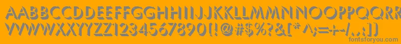 UsambaraRegularDb Font – Gray Fonts on Orange Background