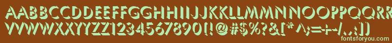 UsambaraRegularDb Font – Green Fonts on Brown Background