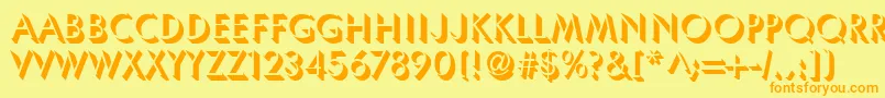 UsambaraRegularDb Font – Orange Fonts on Yellow Background