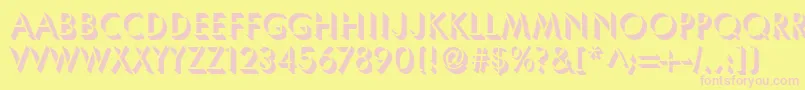 UsambaraRegularDb Font – Pink Fonts on Yellow Background