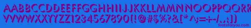 UsambaraRegularDb Font – Purple Fonts on Blue Background