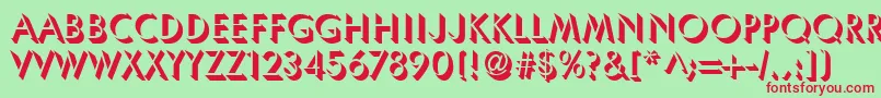 UsambaraRegularDb Font – Red Fonts on Green Background