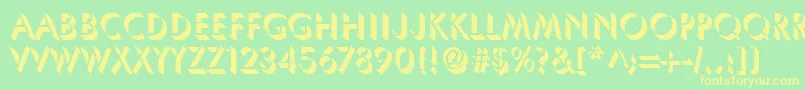 UsambaraRegularDb Font – Yellow Fonts on Green Background
