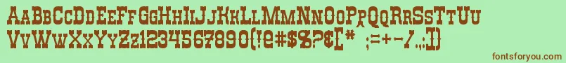 RioOro Font – Brown Fonts on Green Background