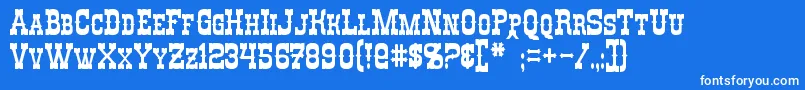 RioOro Font – White Fonts on Blue Background