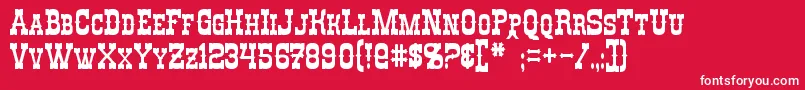 RioOro Font – White Fonts on Red Background