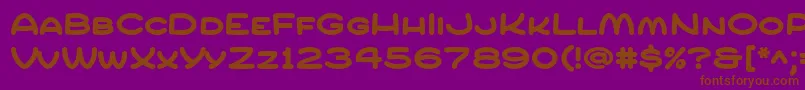 CompurBold-Schriftart – Braune Schriften auf violettem Hintergrund