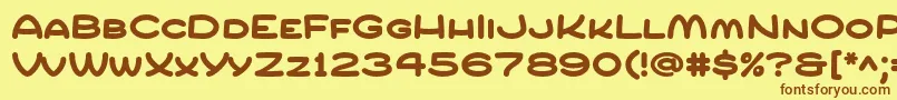 CompurBold Font – Brown Fonts on Yellow Background