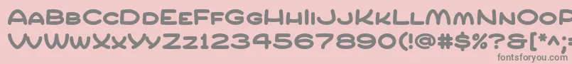 Fonte CompurBold – fontes cinzas em um fundo rosa