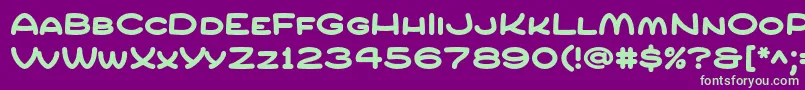 CompurBold Font – Green Fonts on Purple Background