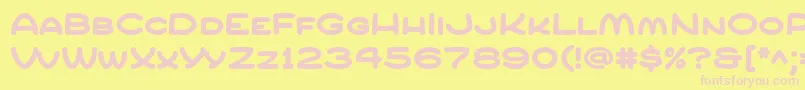 CompurBold Font – Pink Fonts on Yellow Background