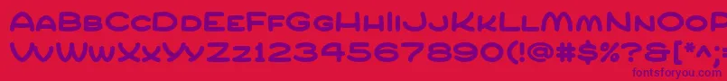 CompurBold Font – Purple Fonts on Red Background