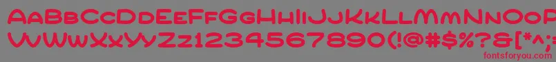 フォントCompurBold – 赤い文字の灰色の背景
