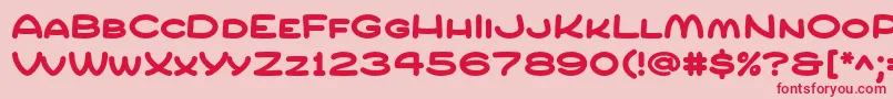 CompurBold Font – Red Fonts on Pink Background