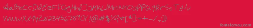 fuente Gurrrrl – Fuentes Grises Sobre Fondo Rojo