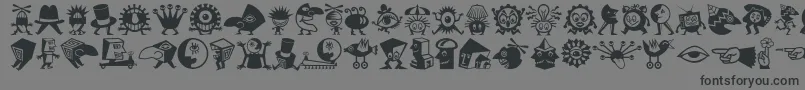 Minipicslilcreatures Font – Black Fonts on Gray Background