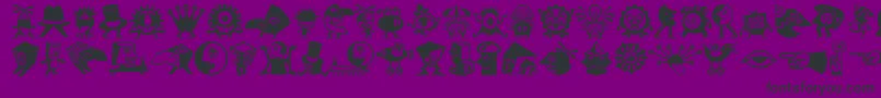 Minipicslilcreatures Font – Black Fonts on Purple Background