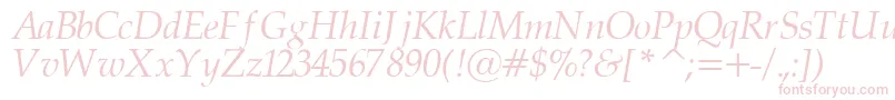 PalatinorItalic Font – Pink Fonts on White Background