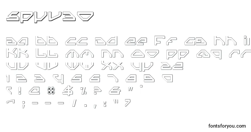 Schriftart Spyv3o – Alphabet, Zahlen, spezielle Symbole