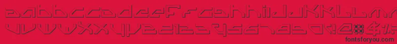 Spyv3o Font – Black Fonts on Red Background