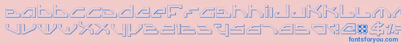 Spyv3o Font – Blue Fonts on Pink Background