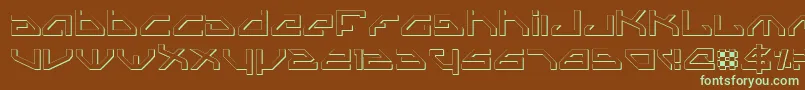 Spyv3o Font – Green Fonts on Brown Background