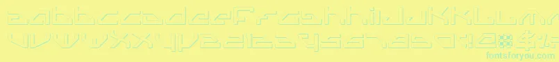 Spyv3o Font – Green Fonts on Yellow Background