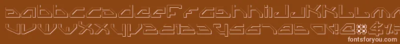 Spyv3o Font – Pink Fonts on Brown Background