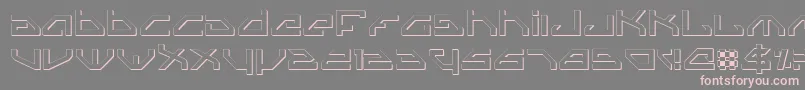 フォントSpyv3o – 灰色の背景にピンクのフォント