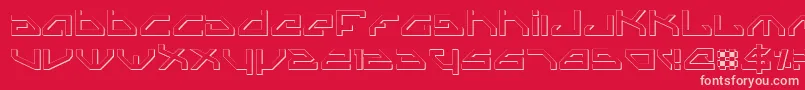 Spyv3o-Schriftart – Rosa Schriften auf rotem Hintergrund