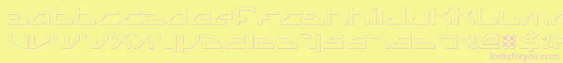 Spyv3o Font – Pink Fonts on Yellow Background