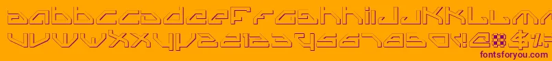 Spyv3o Font – Purple Fonts on Orange Background